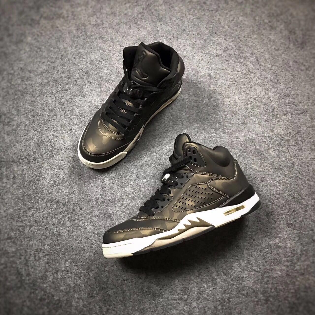 2017 Jordan 5 Premium Heiress Metallic Field Shoes